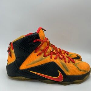 Nike LeBron CLE 2015 Size 9 XII 12 "Witness" Laser Orange Crimson Cleveland